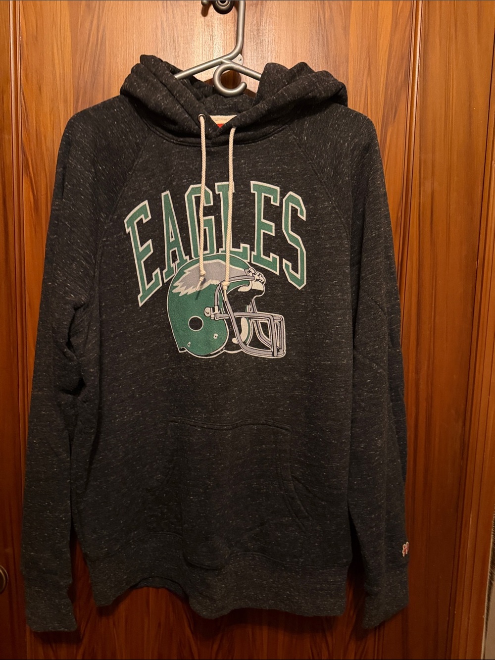 Eagles Dark Gray speckled  Pullover Hoodie unisex size large